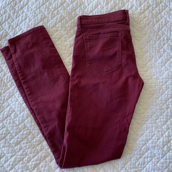 Tory Burch Super Skinny Jean in Burgundy - Picture 2 of 8